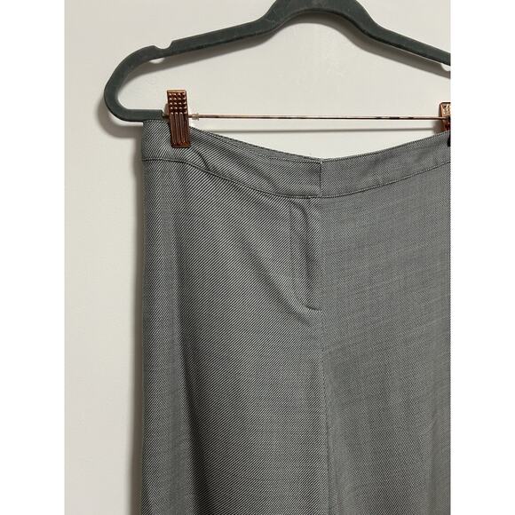 St. John Flat Front Trouser Dress Pants Straight Leg Gray Tweed Size 6 Womens - Picture 2 of 11